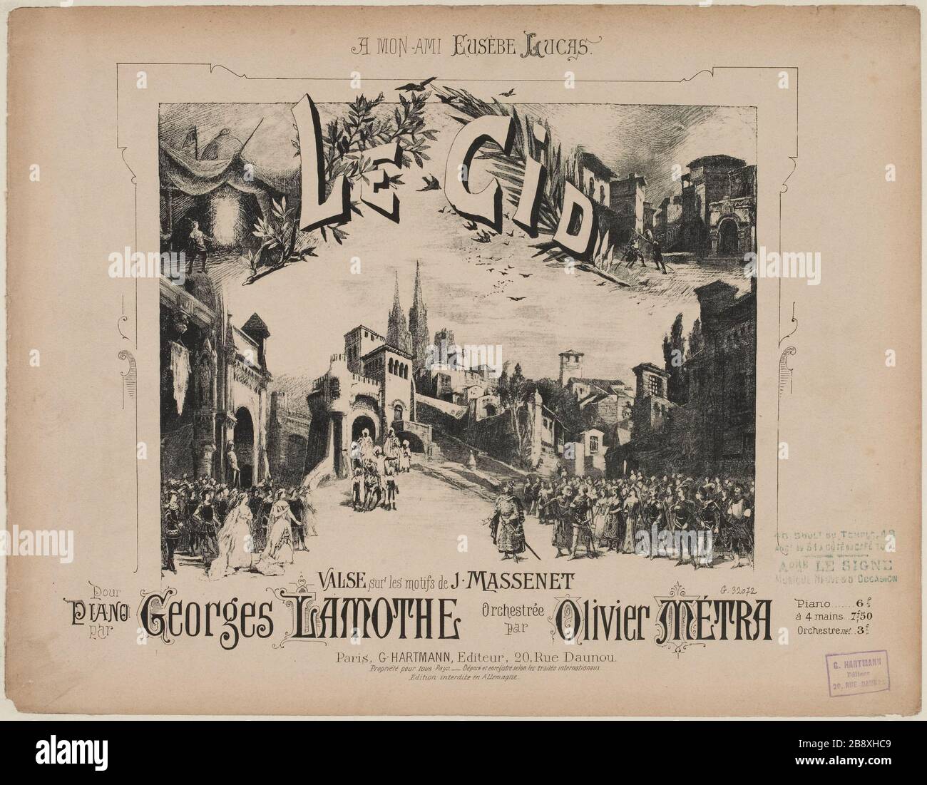 The Cid / Waltz on the Motives of J. Massenet / for Piano von Georges Lamothe orchestriert von Olivier Metra [Coverage] Stockfoto