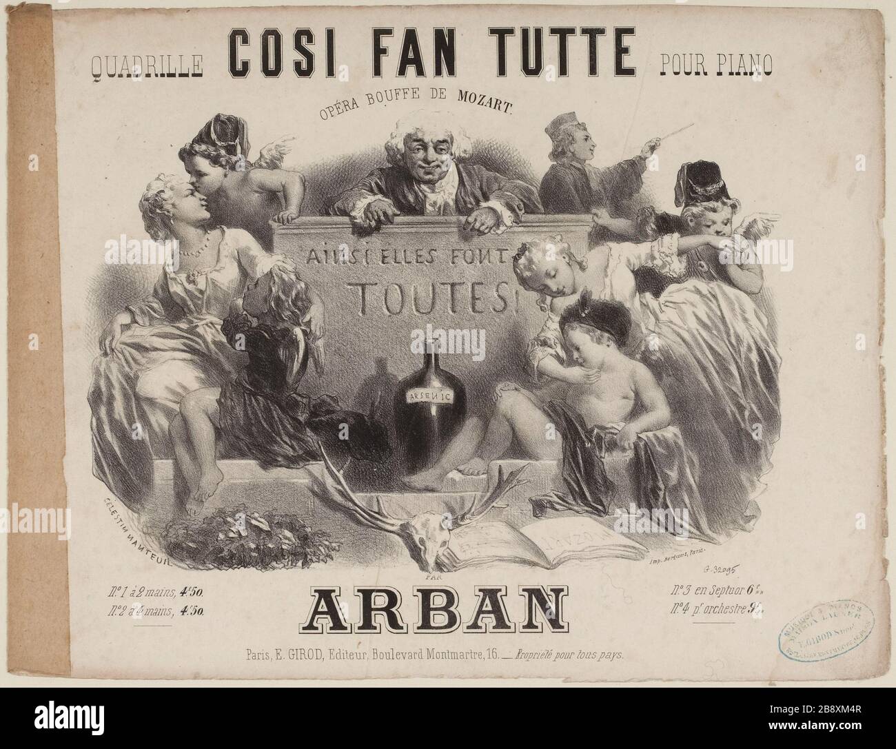 Cosi Fan tutte / Qudrille Piano / von Arban [Coverage] Stockfoto