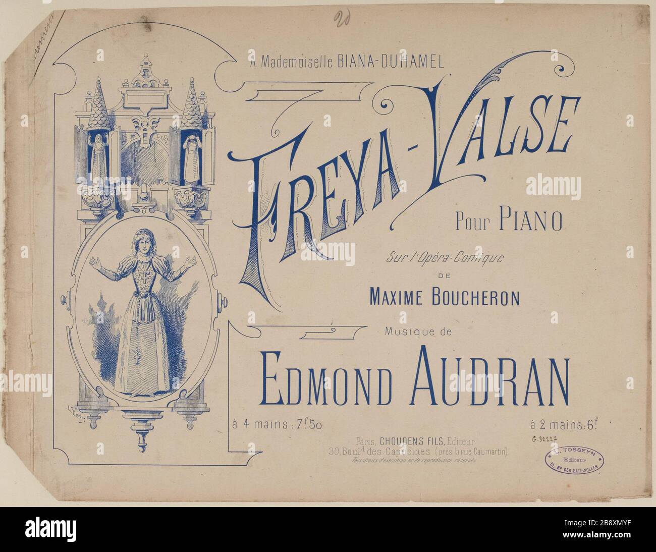 Freya Waltz / Klavier / Edmond Audran [Berichterstattung] Stockfoto