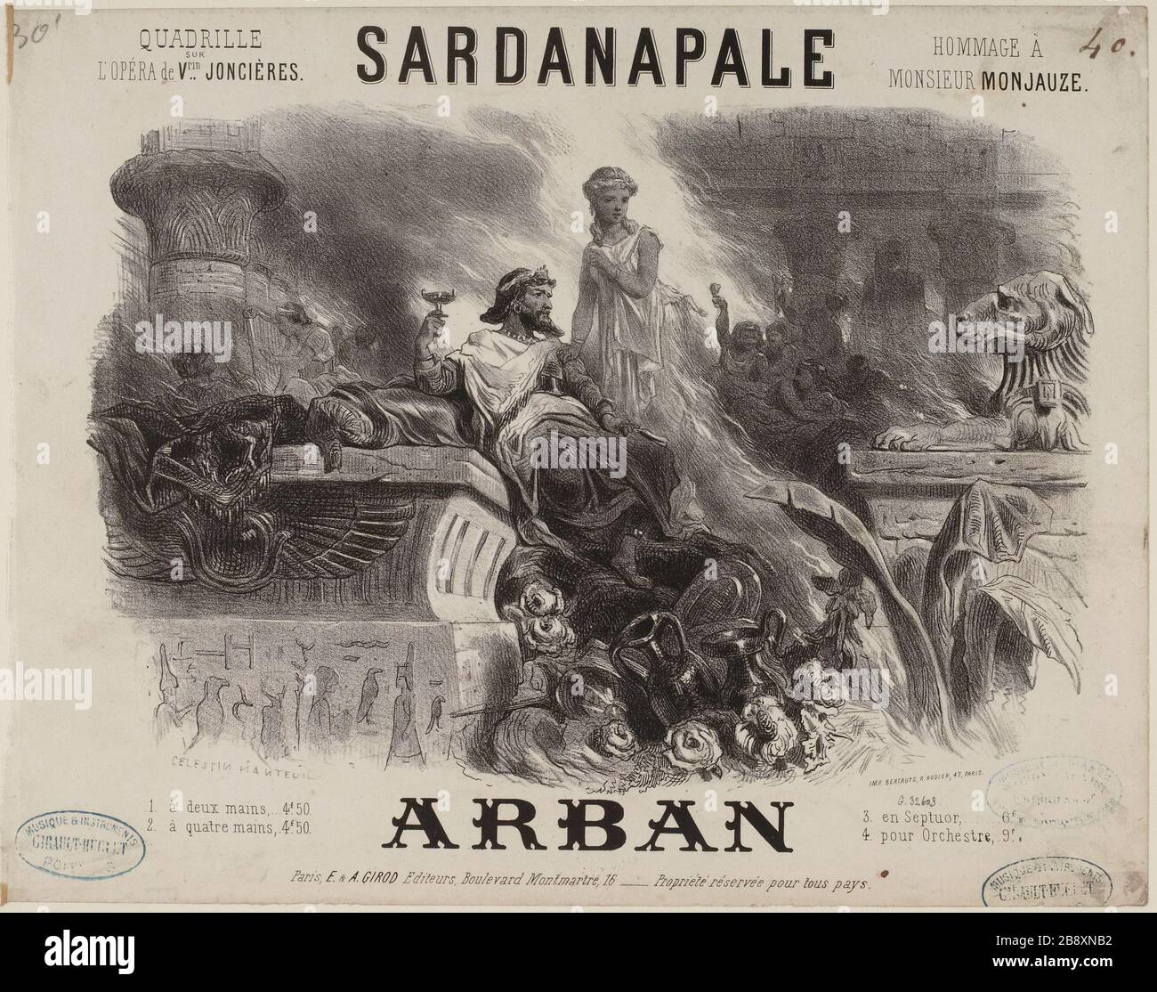 Sardanapale/Arban [Abdeckung] Stockfoto