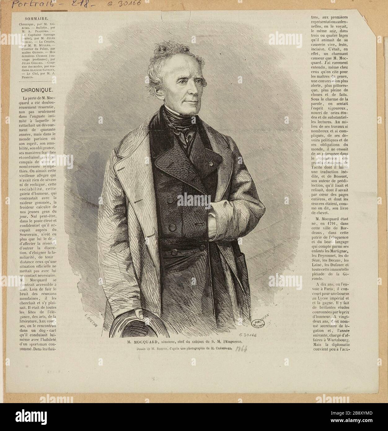 Herr Mocquard, Senator, Leiter der Kanzlei S.M. der Kaiser. Stockfoto
