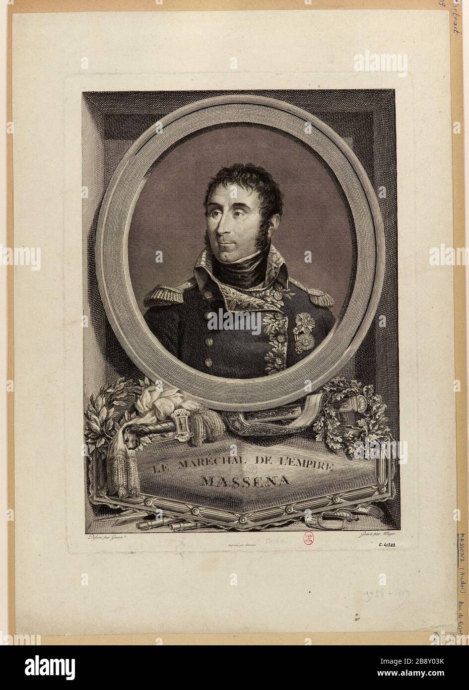 Der Marschall des Kaiserreichs / Massena Stockfoto