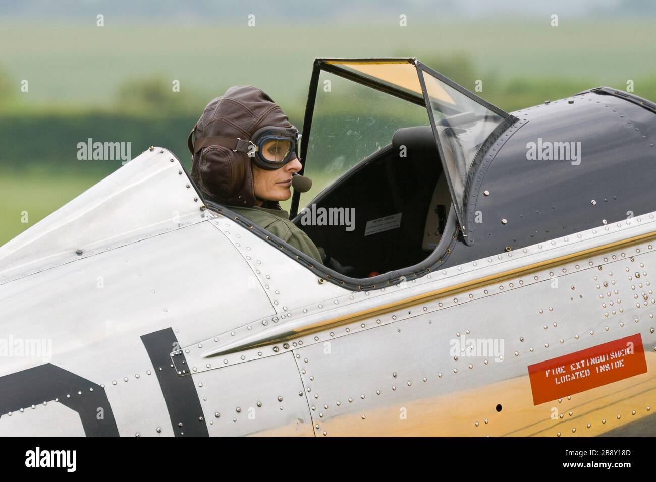 Tracey Curtis-Taylor bei Old Warden, Bedfordshire im Jahr 2010 Stockfoto