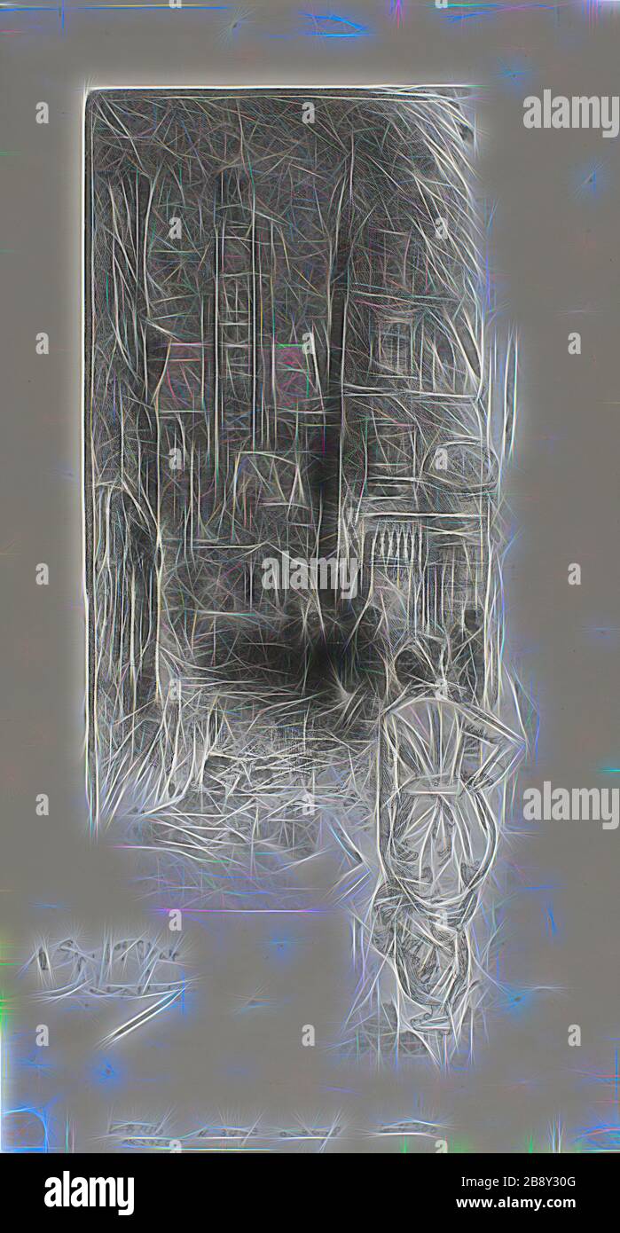 Paris: la Rue de la Montagne-Ste-Geneviève, 1886, Louis Auguste Lepère, Französisch, 1849-1918, Frankreich, Holzgravur in Schwarz auf grauelfenbeinfarbenem Chinapapier, 313 × 145 mm (Bild), 367 × 203 mm (Blatt), von Gibon neu vorgestellt, Design von warmem, leuchtenden Licht und Lichtstrahlen. Klassische Kunst mit moderner Note neu erfunden. Fotografie, inspiriert vom Futurismus, die dynamische Energie moderner Technologie, Bewegung, Geschwindigkeit und Kultur revolutionieren. Stockfoto