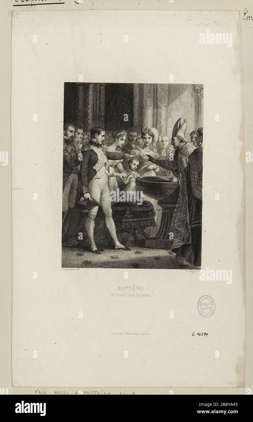 Taufe / Prinz Louis Napoleon Stockfoto