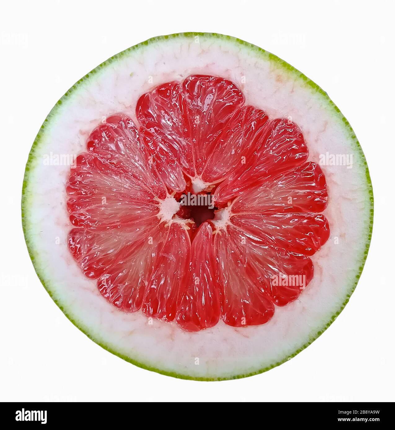 Pomelo oder pummelo (Grapefruit) isoliert auf weißem Grund Stockfoto
