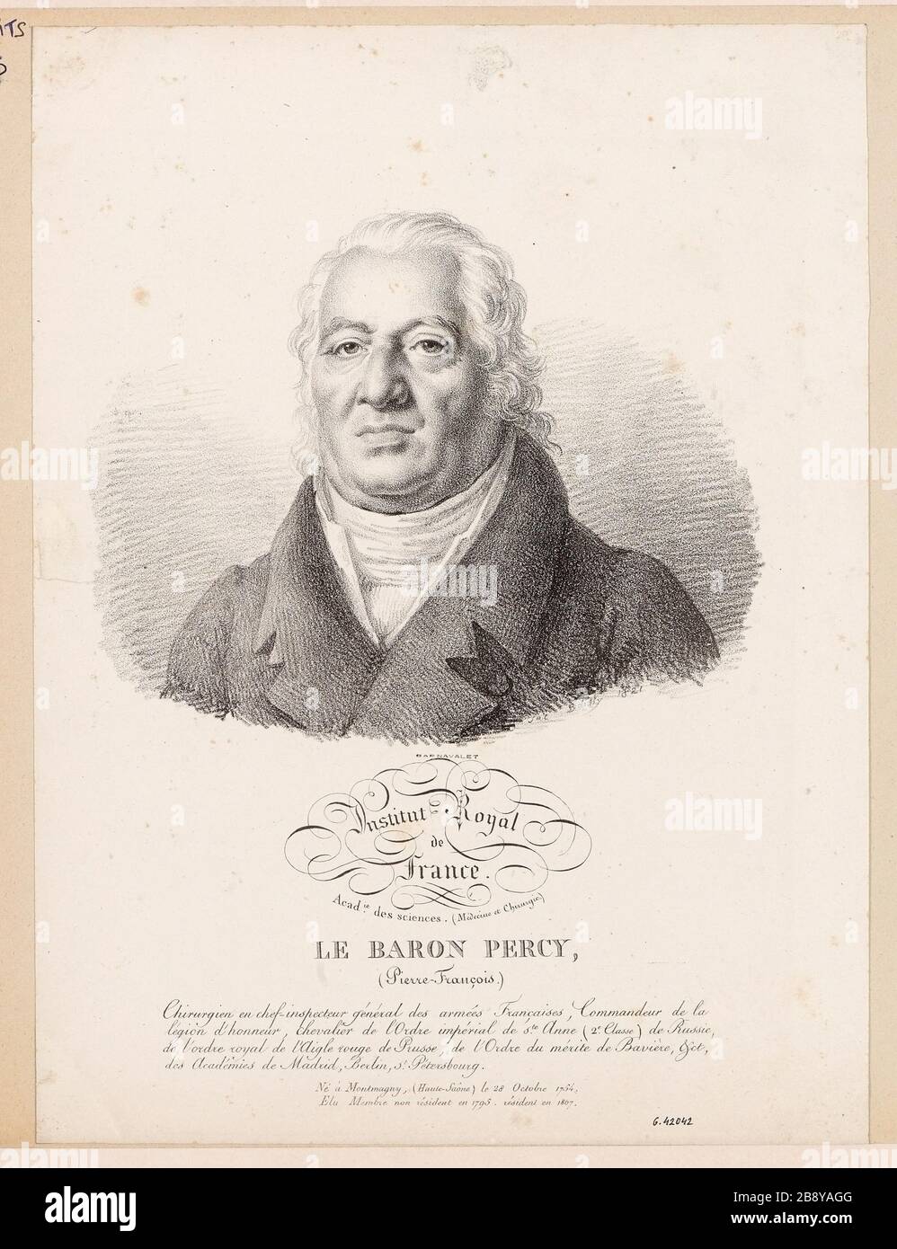 Royal Institute / de / France./ Acad [em] ie Science. (Medizin und Chirurgie.) / Baron Percy / (Pierre-François). Stockfoto