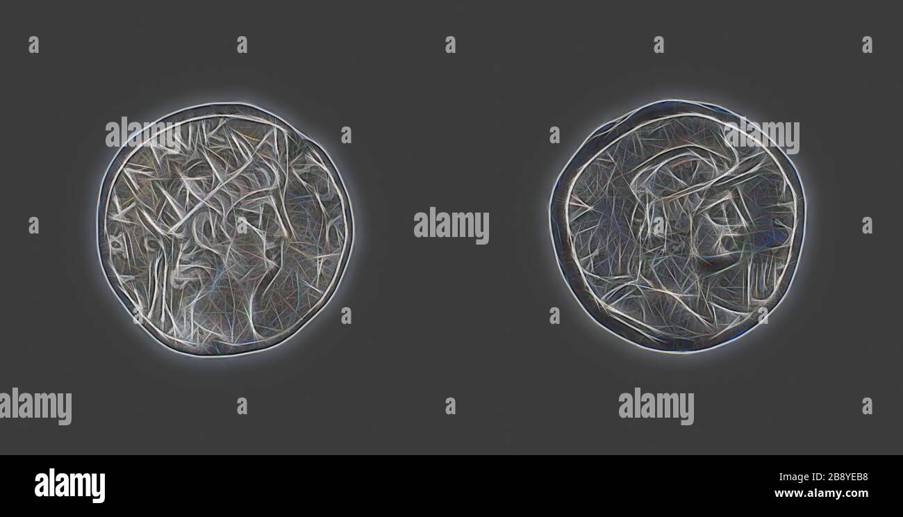 Tetradrachm (Münze) porträtiert Kaiser Nero, AD 54/68, Roman, geprägt in Alexandria, Ägypten, Ägypten, Billon, Diam. 2,3 cm, 13,02 g, von Gibon neu erdacht, Design von warmem, fröhlichem Leuchten von Helligkeit und Lichtstrahlen. Klassische Kunst mit moderner Note neu erfunden. Fotografie, inspiriert vom Futurismus, die dynamische Energie moderner Technologie, Bewegung, Geschwindigkeit und Kultur revolutionieren. Stockfoto