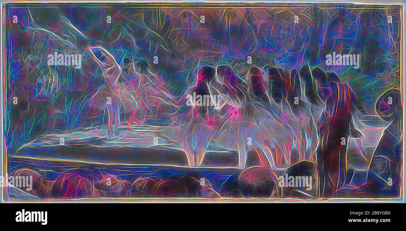 Ballett an der Pariser Opéra, 1877, Edgar Degas, Französisch, 1834-1917, Frankreich, Pastell über Monotyp auf cremefarbenem Papier, 352 × 706 mm (Platte), 359 × 719 mm (Blatt), von Gibon neu vorgestellt, Design von warmem fröhlichem Leuchten von Helligkeit und Lichtstrahlen. Klassische Kunst mit moderner Note neu erfunden. Fotografie, inspiriert vom Futurismus, die dynamische Energie moderner Technologie, Bewegung, Geschwindigkeit und Kultur revolutionieren. Stockfoto