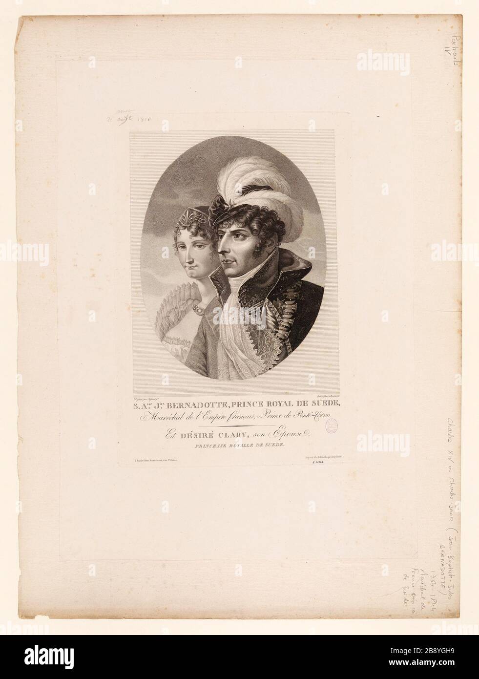 S.A. (Ess) J (die) Bernadotte, Prinz von Schweden/Marschall des französischen Kaiserreichs, Fürst von Ponte Corvo Stockfoto