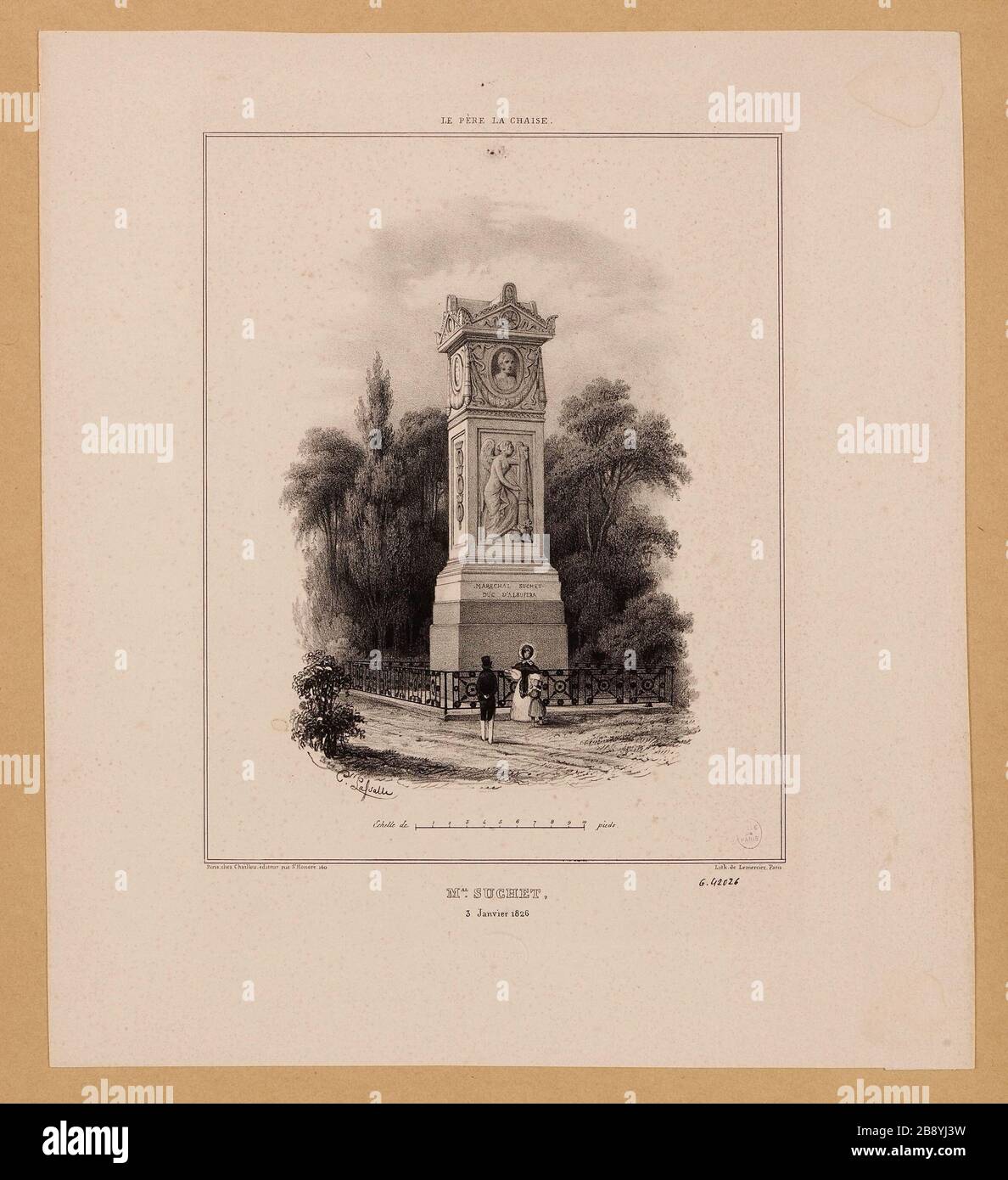 Pater La Chaise // M(s) Suchet / 3. Januar 1826. Stockfoto