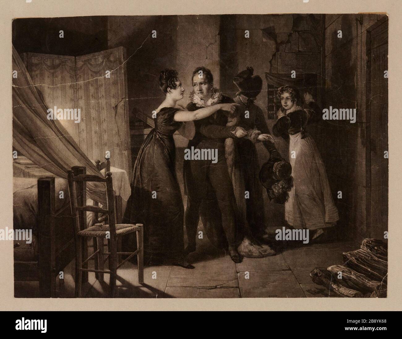 Flucht [die von Lavalette, die Kleidung mit der seiner Frau austauscht] Stockfoto