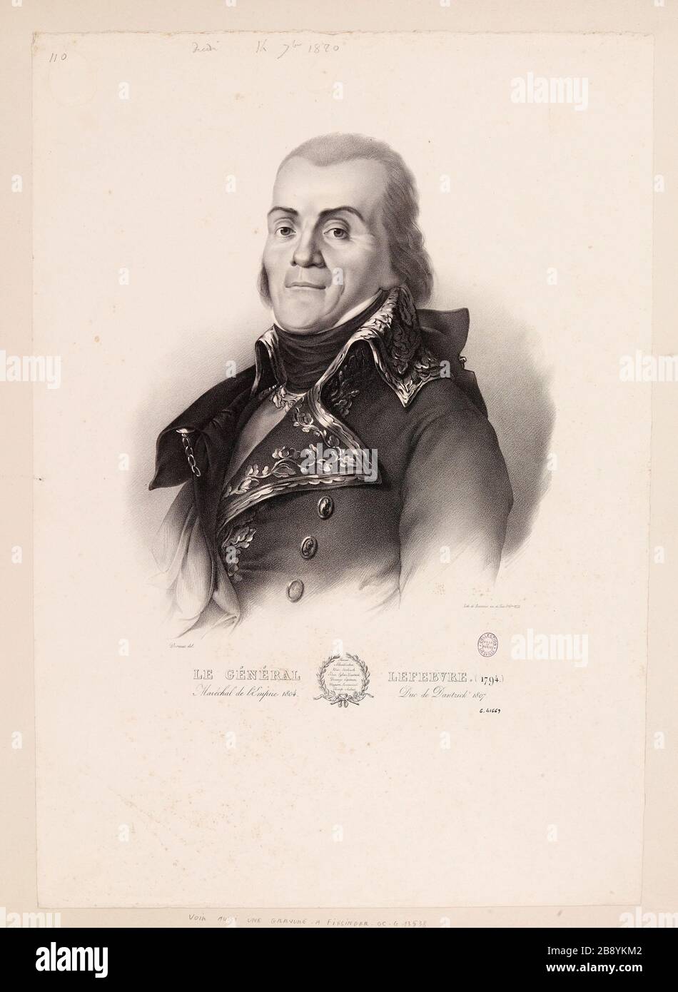 General Lefebvre. (1704) / Marschall des Kaiserreichs, ab dem Jahr 1804. Herzog von Danzig im Jahr 1807. Stockfoto