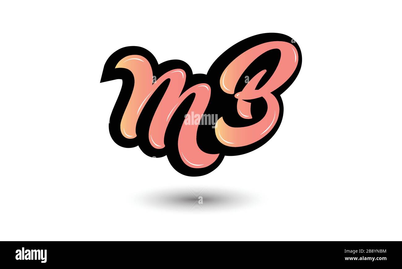 Anfangsbuchstaben Logo MB Template Design Stock Vektor