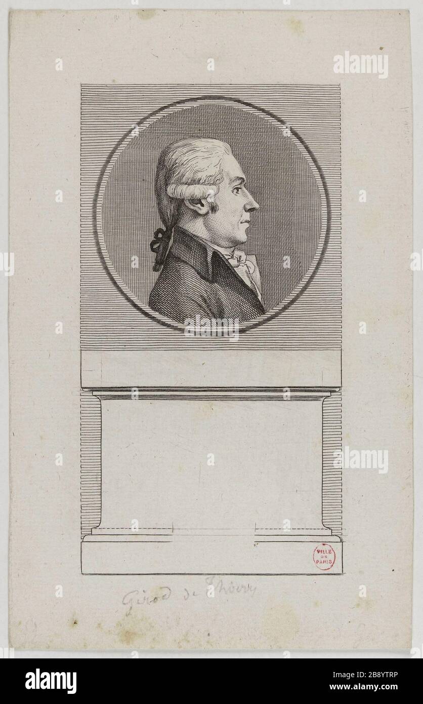 Girod Thoiry. Anonyme. "Girod de Thoiry". Physionotraces. Paris, musée Carnavalet. Stockfoto