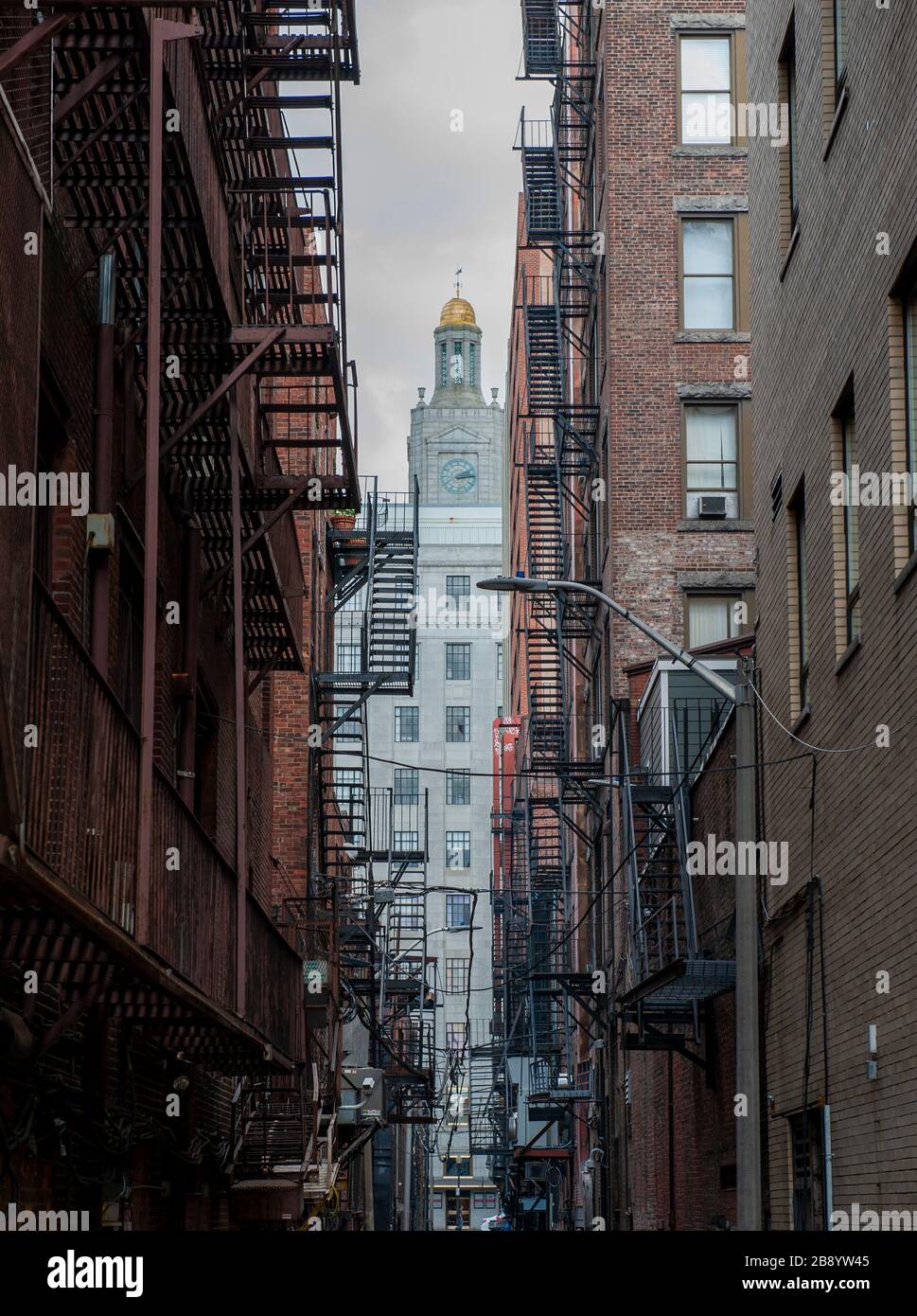 Back Street in Boston's Back Bay Stockfoto