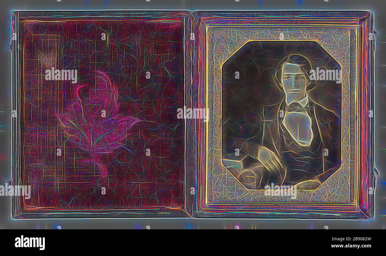 Untitled, 1839/99, Evtl. William J. Shew, American, 1820-1903, United States, Daguerreotype, 8,1 x 7 cm (Platte), 9,3 x 8,2 x 1,4 cm (Fall), von Gibon neu vorgestellt, Design of warm heiter glühend of brightness and light rays Radiance. Klassische Kunst mit moderner Note neu erfunden. Fotografie, inspiriert vom Futurismus, die dynamische Energie moderner Technologie, Bewegung, Geschwindigkeit und Kultur revolutionieren. Stockfoto