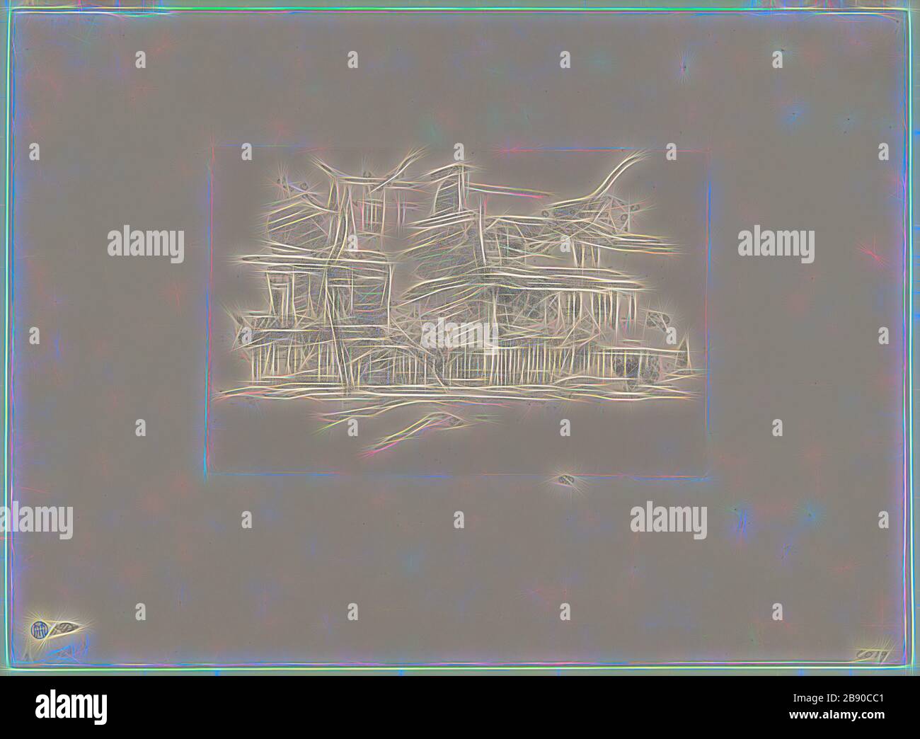Lindsey Row, Chelsea, 1888, James McNeill Whistler, Amerikaner, 1834-1903, Vereinigte Staaten, Transfer lithograph in Schwarz auf gräulich elfenbeinfarbenen Chine auf Papier mit weißer Platte, 124 x 202 mm (Bild), 139 x 213 mm (Primärunterstützung), 280 x 382 mm (Sekundärunterstützung), von Gibon neu vorgestellt, Design mit warmem, fröhlichem Glanz von Helligkeit und Lichtstrahlen. Klassische Kunst mit moderner Note neu erfunden. Fotografie, inspiriert vom Futurismus, die dynamische Energie moderner Technologie, Bewegung, Geschwindigkeit und Kultur revolutionieren. Stockfoto