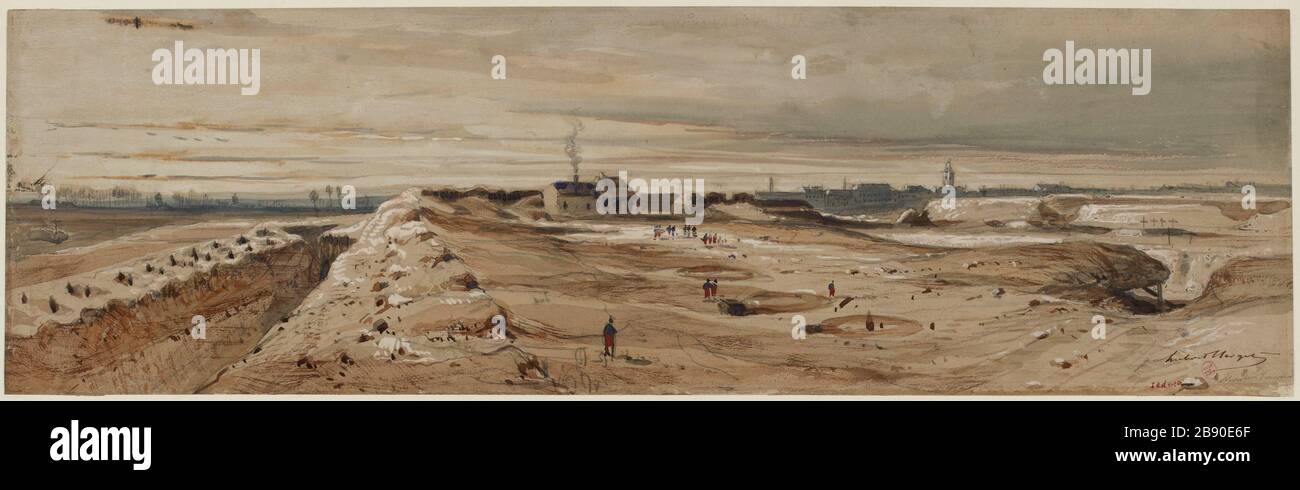 Preussische Positionen in Choisy-le-Roi während der Belagerung von Paris 1870 Stockfoto