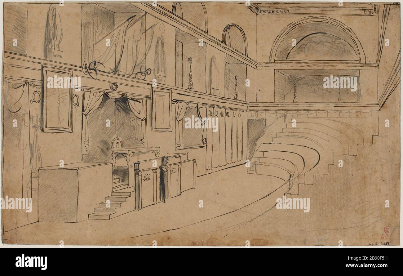 Der Saal des Konvents in den Tuilerien, 1. Bezirk. Stockfoto