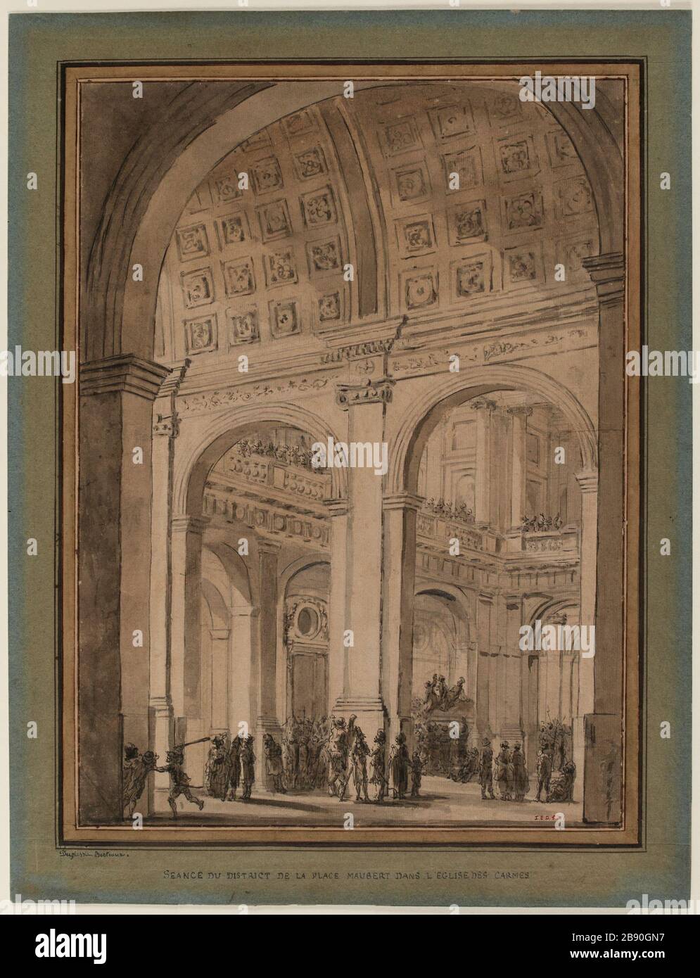 Der Ort Maubert treffen sich in der Karmelitenkirche, aktueller 5. Bezirk Stockfoto