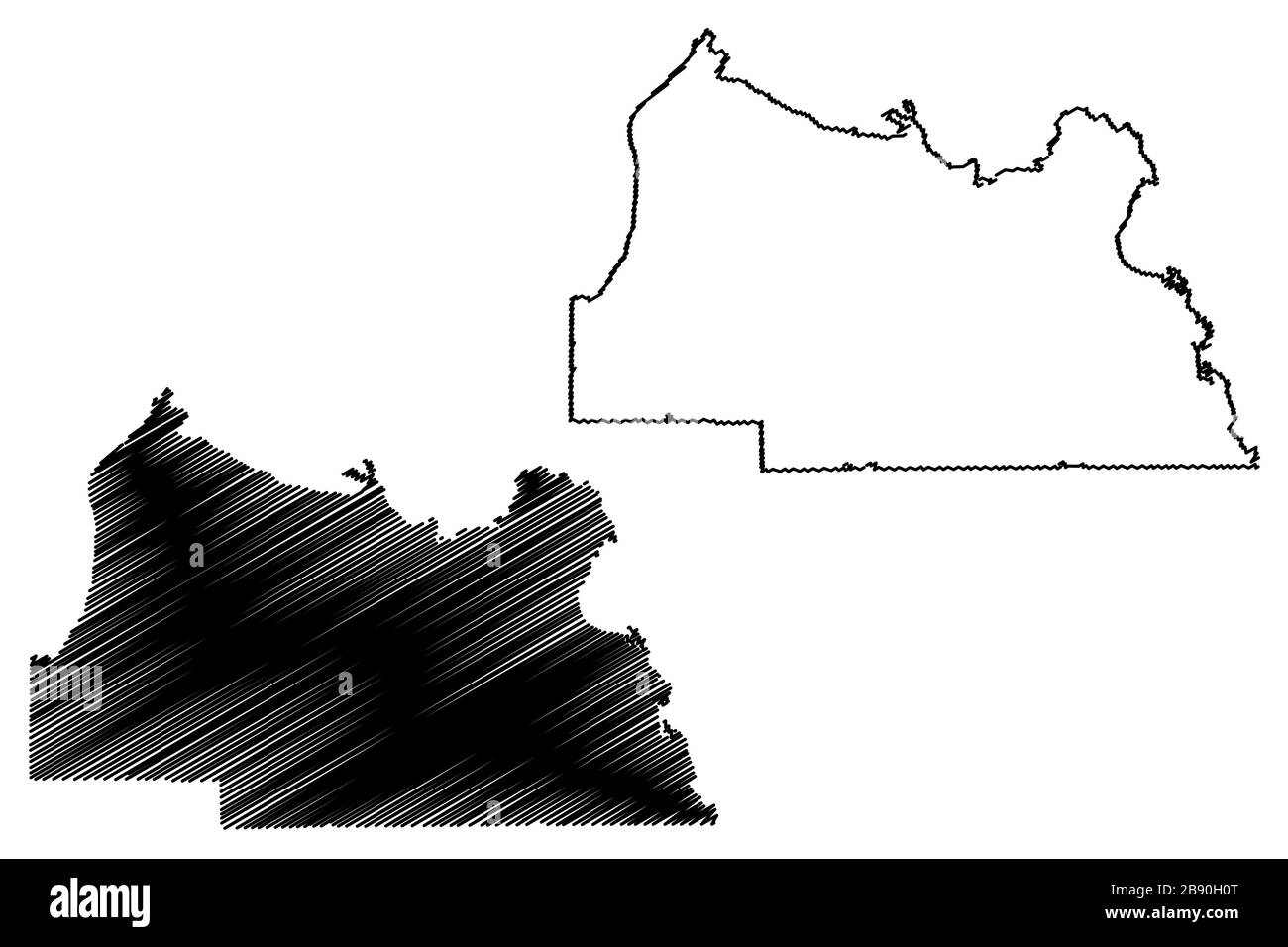 Seminole County, Florida (US-Bundesstaat, Vereinigte Staaten von Amerika, USA, USA, USA) Karte Vektor Illustration, Scribble Sketch Seminole Karte Stock Vektor