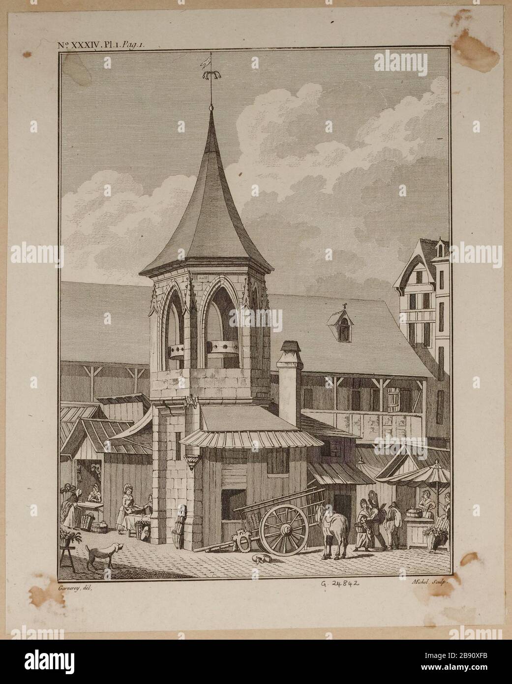 Paris. Die Pranger der Halles Stockfoto