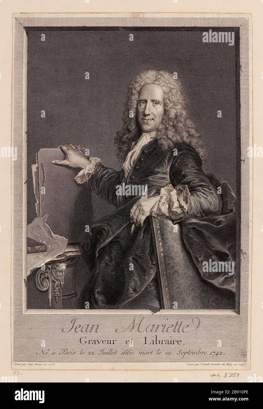 Porträt von Jean Mariette (1660-1724), König Schriftsteller Stockfoto