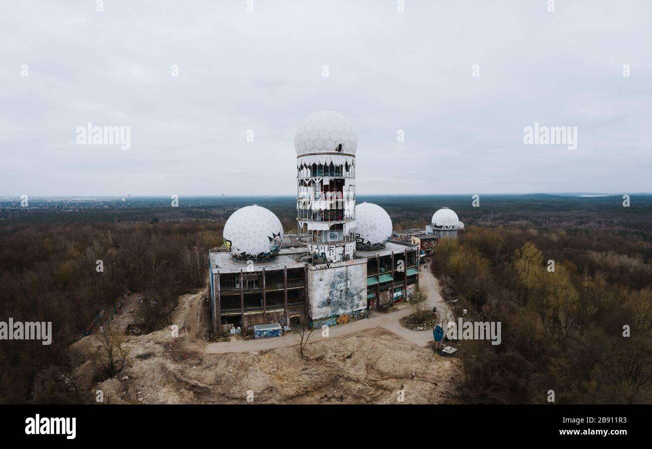 Luftpanorama vom Teufelsberg Berlin, Deutschland Stockfoto