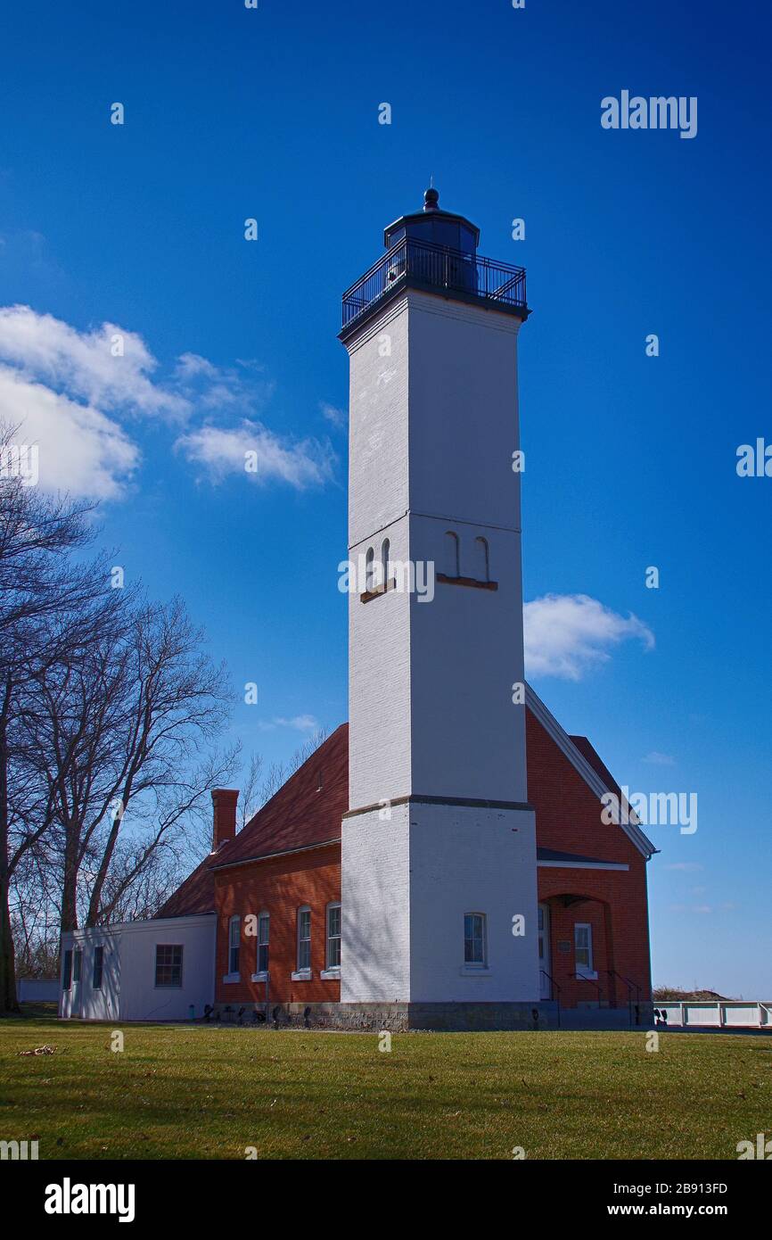 Presque Isle Lighthouse. Erie, PA Stockfoto