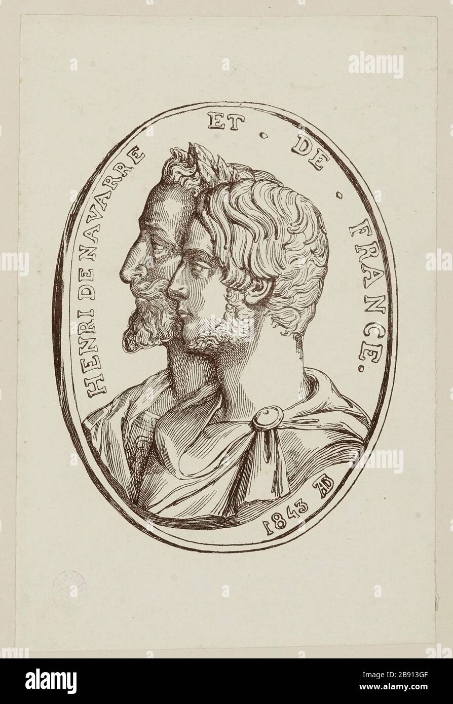 Henry of Navarra und Henry V. im Jahr 1843. Stockfoto