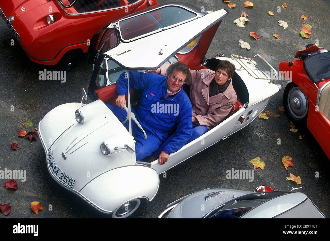 Fahren eines Messerschmitt KR200 1960 Stockfoto