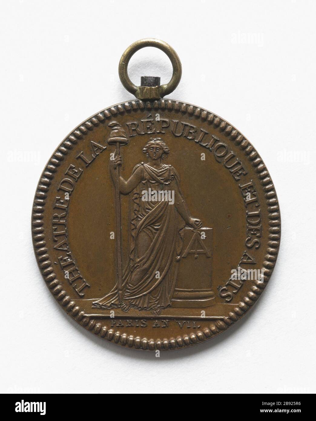 Theater der Republik und der Künste, 1759 Nicolas-Marie Gatteaux (1751-1832). Théâtre de la République et des Arts, 1799. Cuivre. Paris, musée Carnavalet. Stockfoto