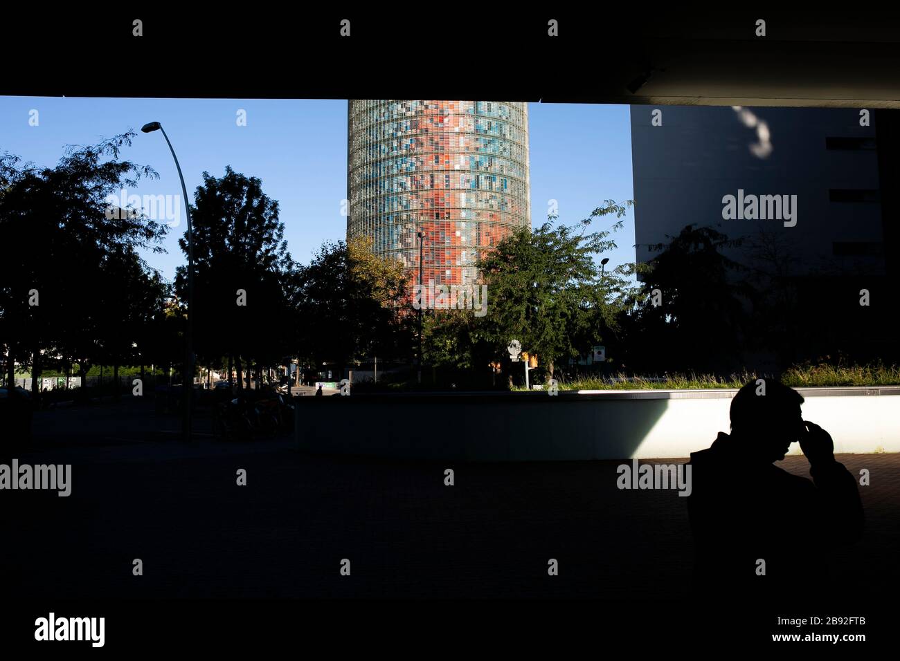 Agbar-Turm, Barcelona, Katalonien. Spanien Stockfoto