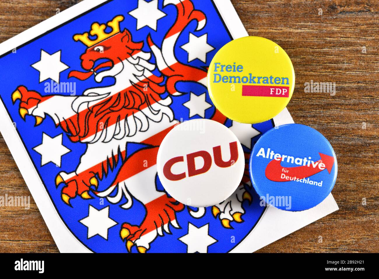 Die FDP unterstützt AfD und CDU mit dem Ministerpräsidenten in Thüringen, symbolischem Foto, FDP mit Untersttzung von AfD und CDU den Ministerierpät Stockfoto