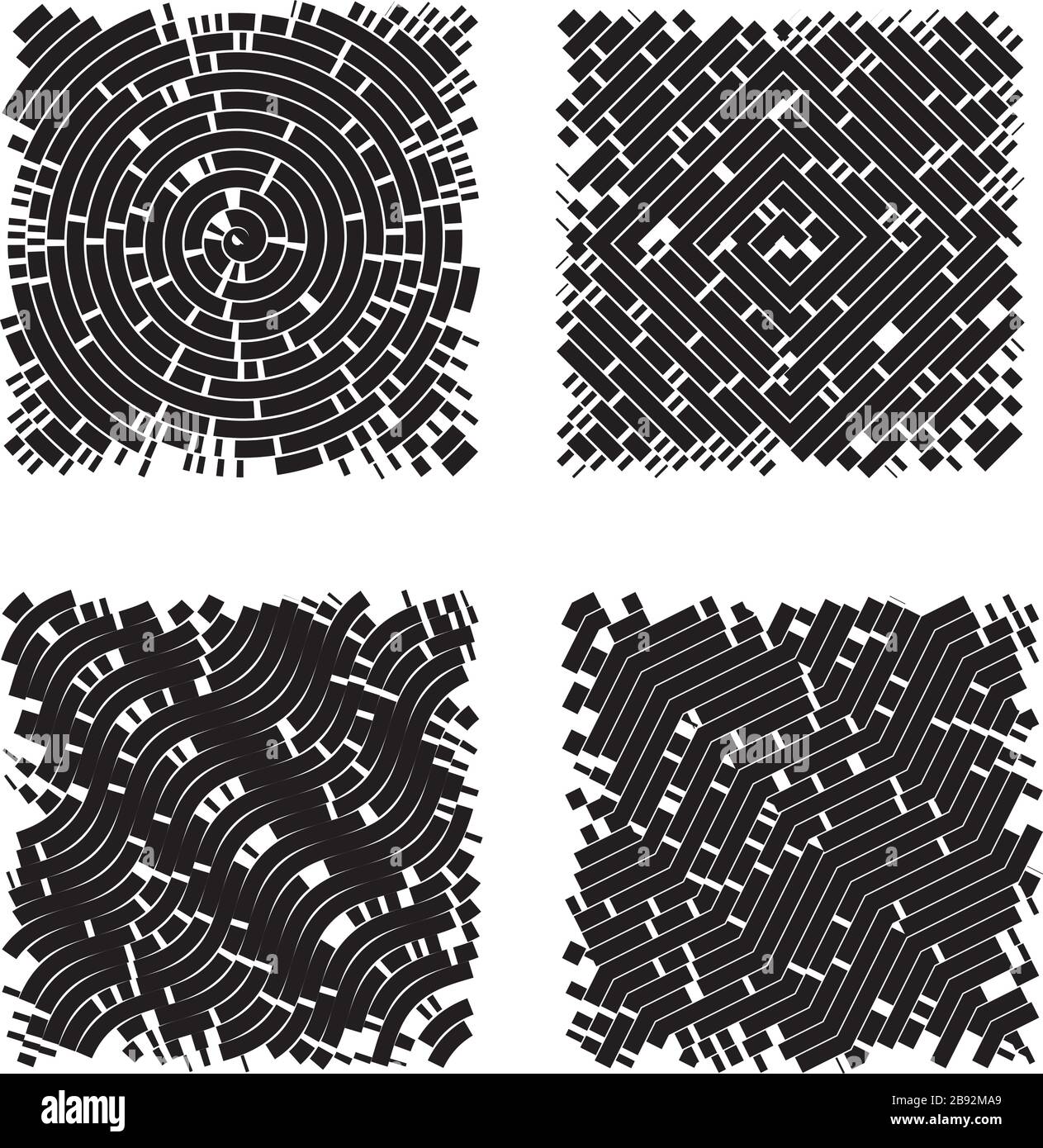 Abstrakte Muster-Design-Elemente für die kreative Gestaltung Stock Vektor