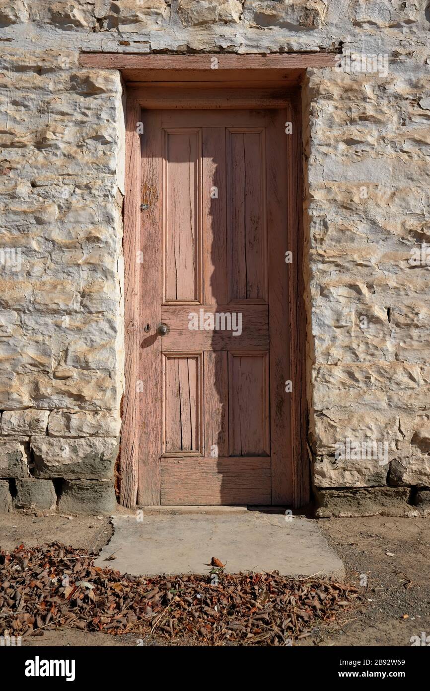 Urige alte Gebäude im Karoo-Dorf Sutherland, Provinz Northern Cape, Südafrika Stockfoto