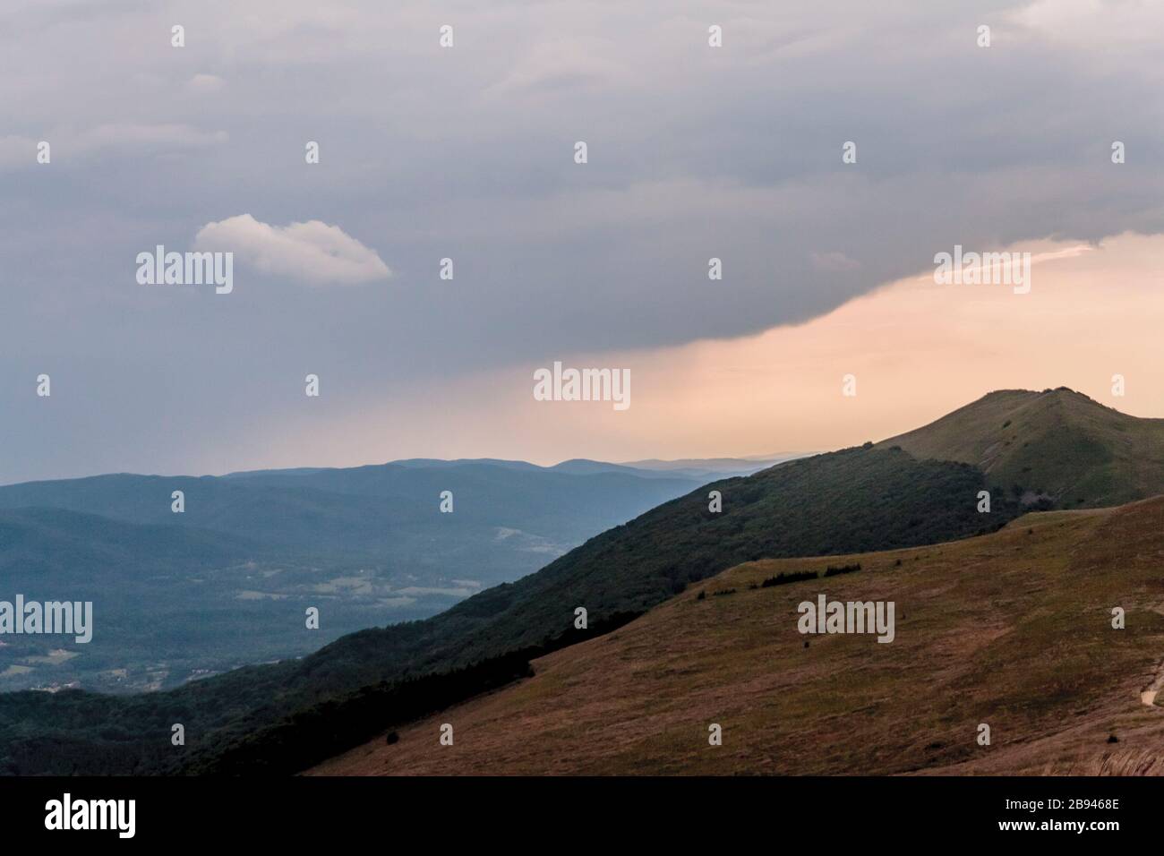 Wetlinska Polonyna im Bieszczady-Gebirge in Polen Stockfoto