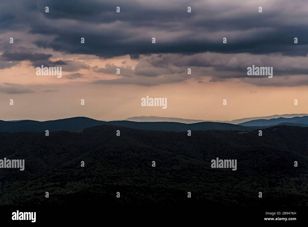 Wetlinska Polonyna im Bieszczady-Gebirge in Polen Stockfoto