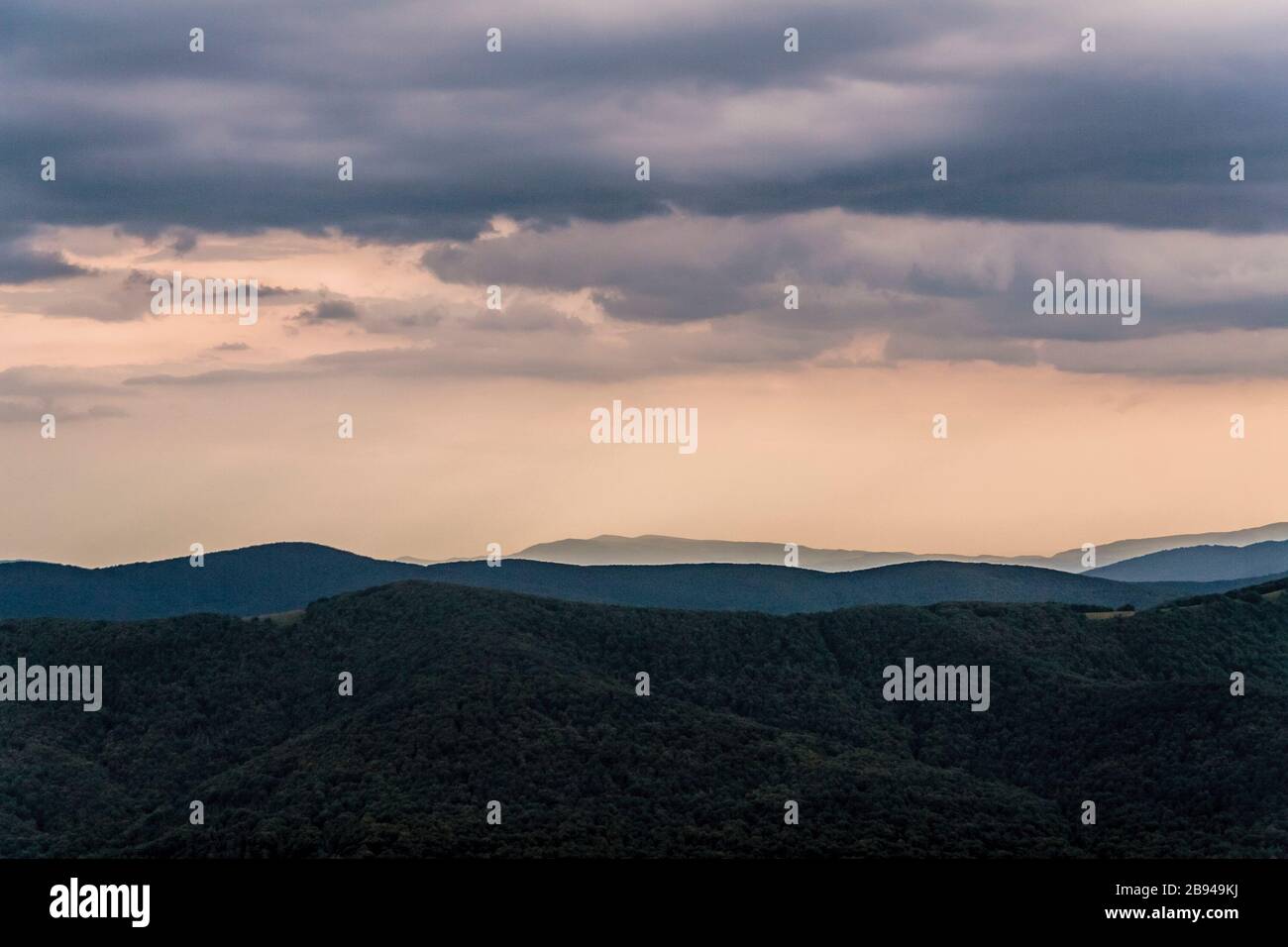 Wetlinska Polonyna im Bieszczady-Gebirge in Polen Stockfoto