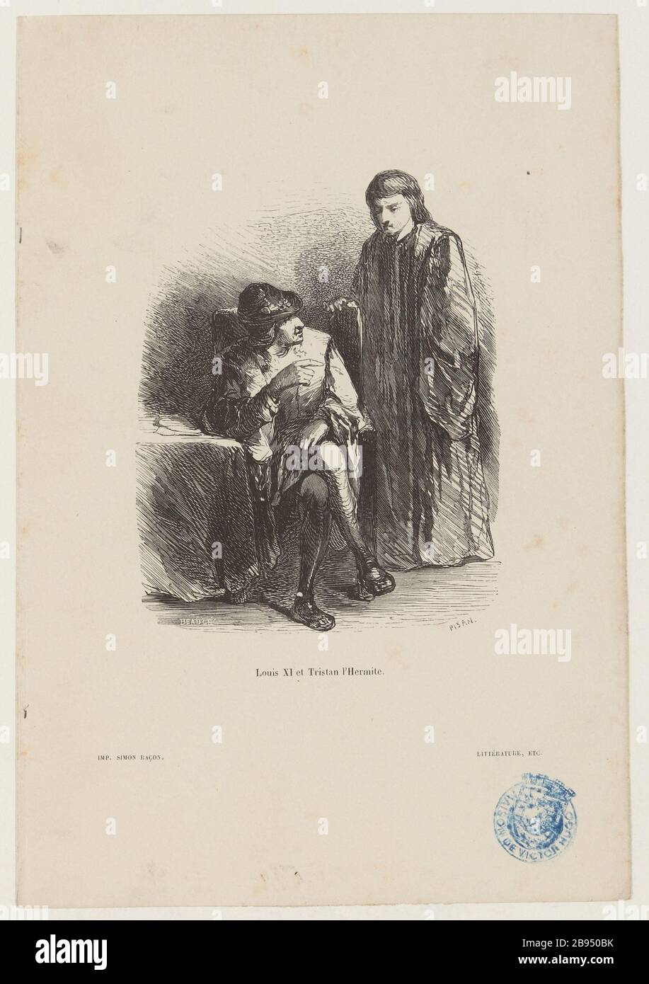 [Literatur und gemischte Philosophie] Louis XI und Tristan der Einsiedler Stockfoto