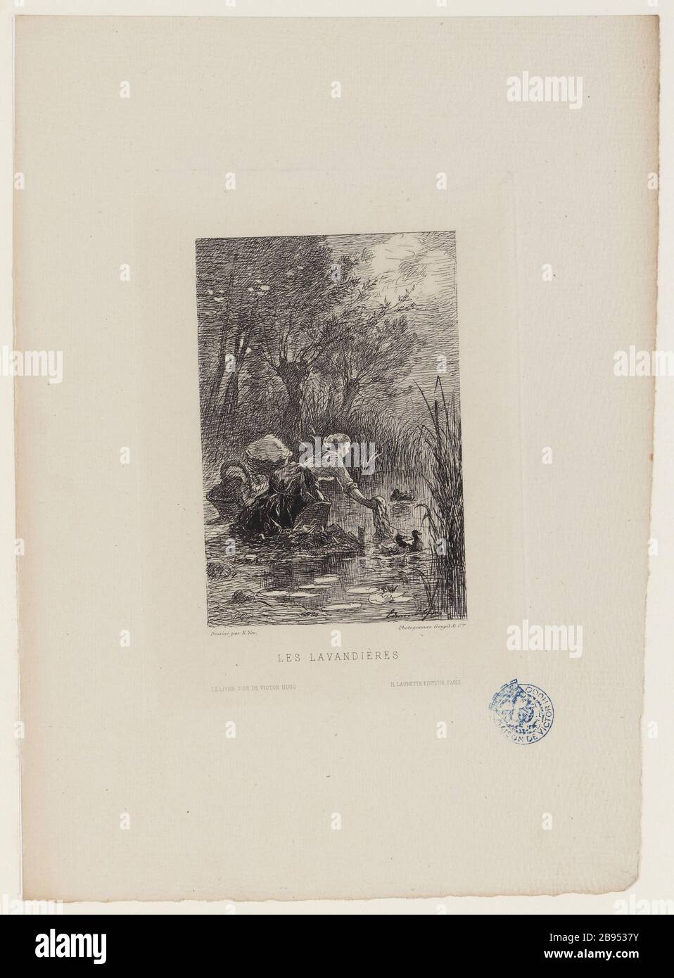 Die Lavandières [die Lieder der Straßen und Wälder I, IV, VII in Créteil geschrieben] Stockfoto