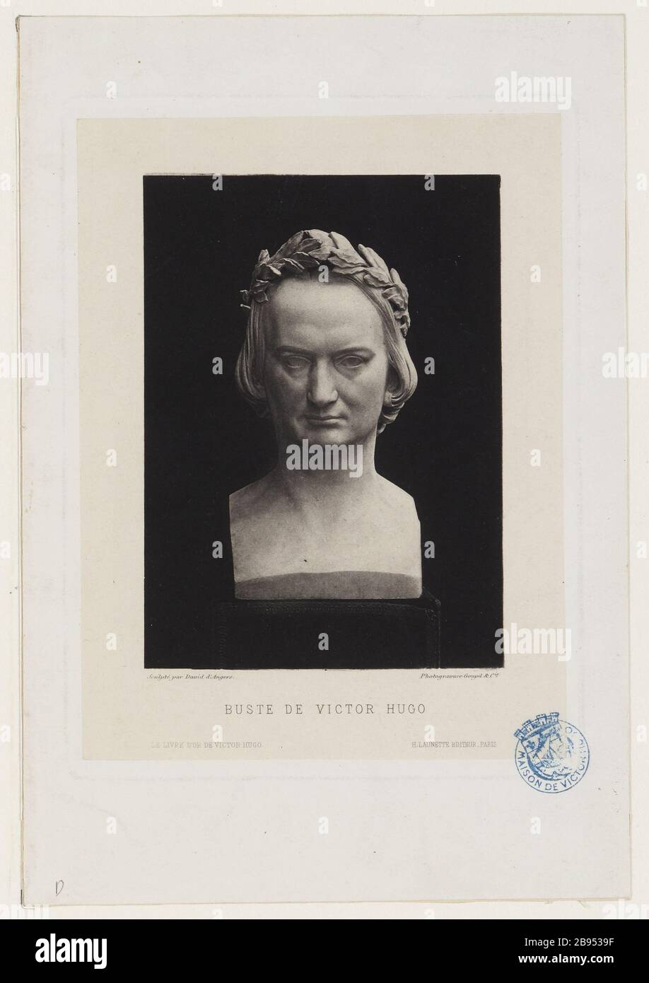 Büste von Victor Hugo Stockfoto