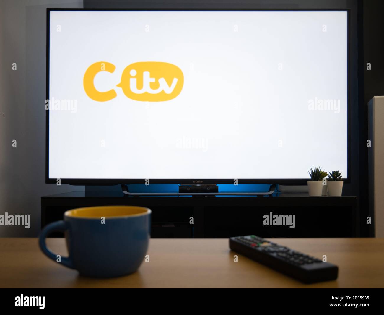 Großbritannien, März 2020: TV-Fernsehen CITV kinderfernsehen Nachholservice Stockfoto