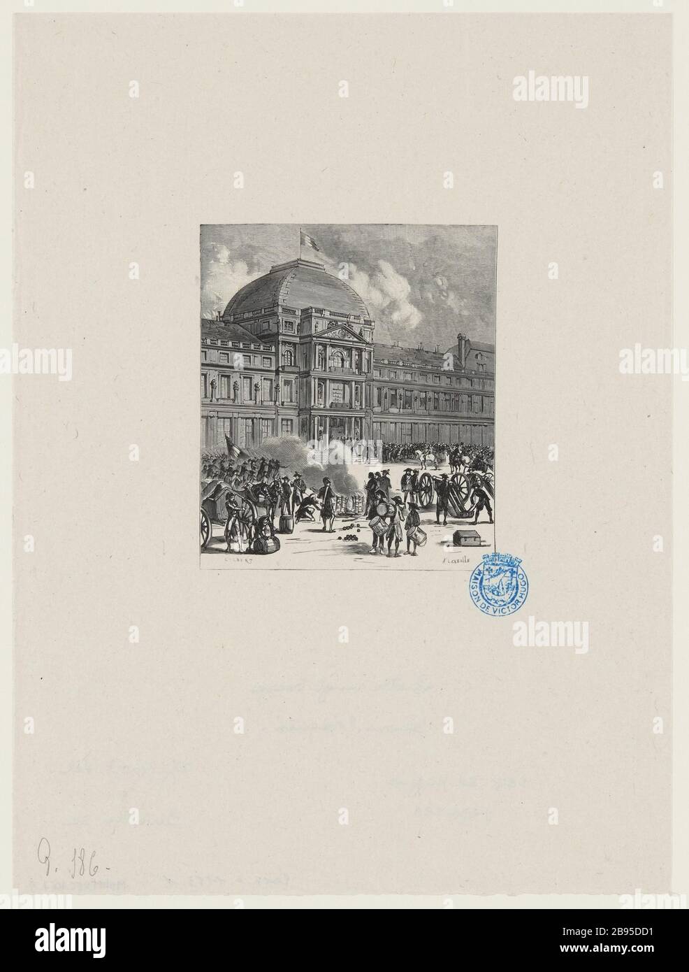 Dreiundneunzig: Bordkanonen nivelliert Stockfoto