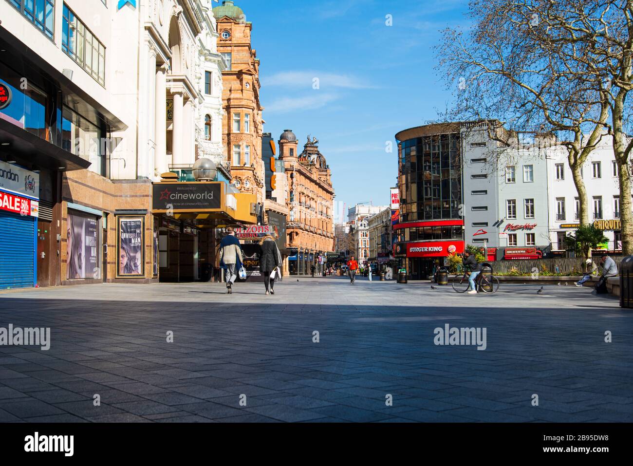 Aufnahmen am 23. März 2020 inmitten der sozialen Isolation von Covid-19 Stockfoto