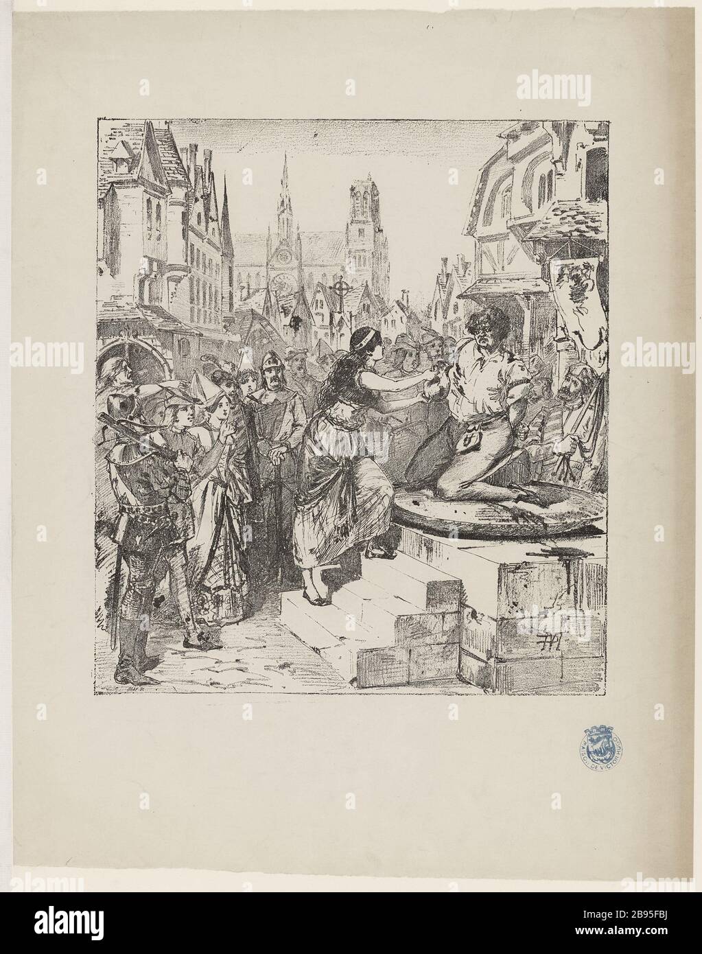 Notre Dame de Paris, Buch VI, Kapitel IV: Der Pranger Stockfoto