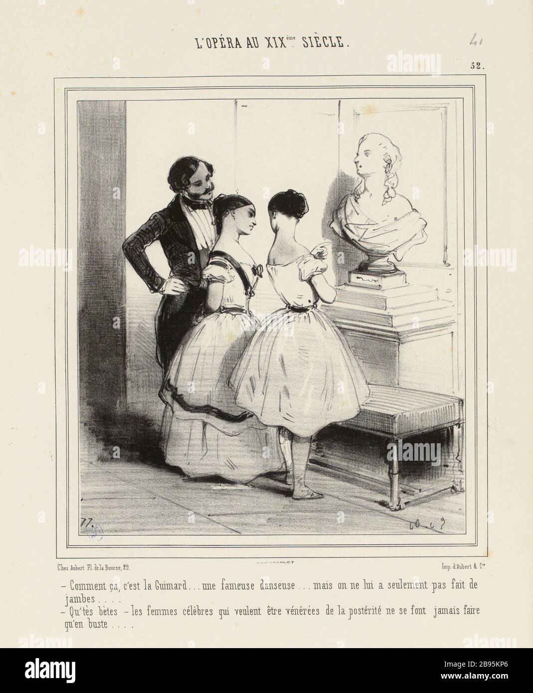 WERK AU XIXème SIECLE [Platte 52] (titer inscrit (Brief))) Oper im XIX. Jahrhundert. (Titel der Factice) Stockfoto