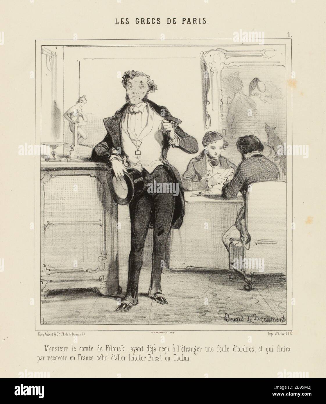 GRIECHEN VON PARIS. [Planche1] (aufgeführte Sicherheit (Buchstabe)) Stockfoto