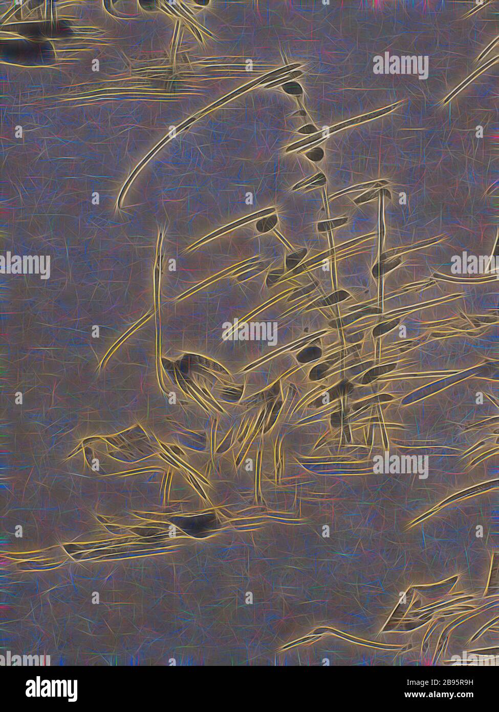 Zwölf Egrettchen in den Marschen, Zhu da (Chinesisch, 1624-1705), Qing-Dynastie, Tinte auf Papier, 46 x 20 Zoll. (Bild) 101-11/16 x 25-13/16 Zoll (Gesamt), signiert: Bada Shanren xie 2 Robben, Asian Art, von Gibon neu vorgestellt, Design von warmem, fröhlichem Leuchten von Helligkeit und Lichtstrahlen. Klassische Kunst mit moderner Note neu erfunden. Fotografie, inspiriert vom Futurismus, die dynamische Energie moderner Technologie, Bewegung, Geschwindigkeit und Kultur revolutionieren. Stockfoto